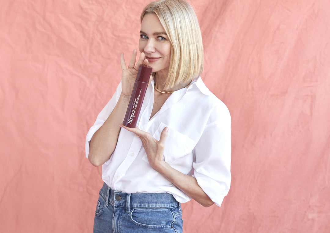 Naomi what holding The Full Monty Stripes beauty Body Oil