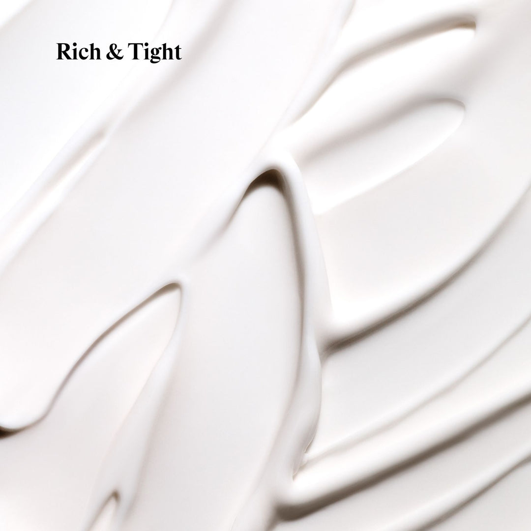 Smooth creamy texture of hydrating body butter from The (Body) Works collection for softer, firmer skin in midlife care