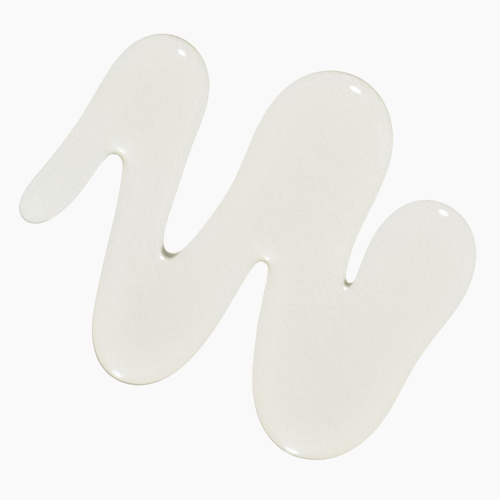 White abstract gel pattern on a white background