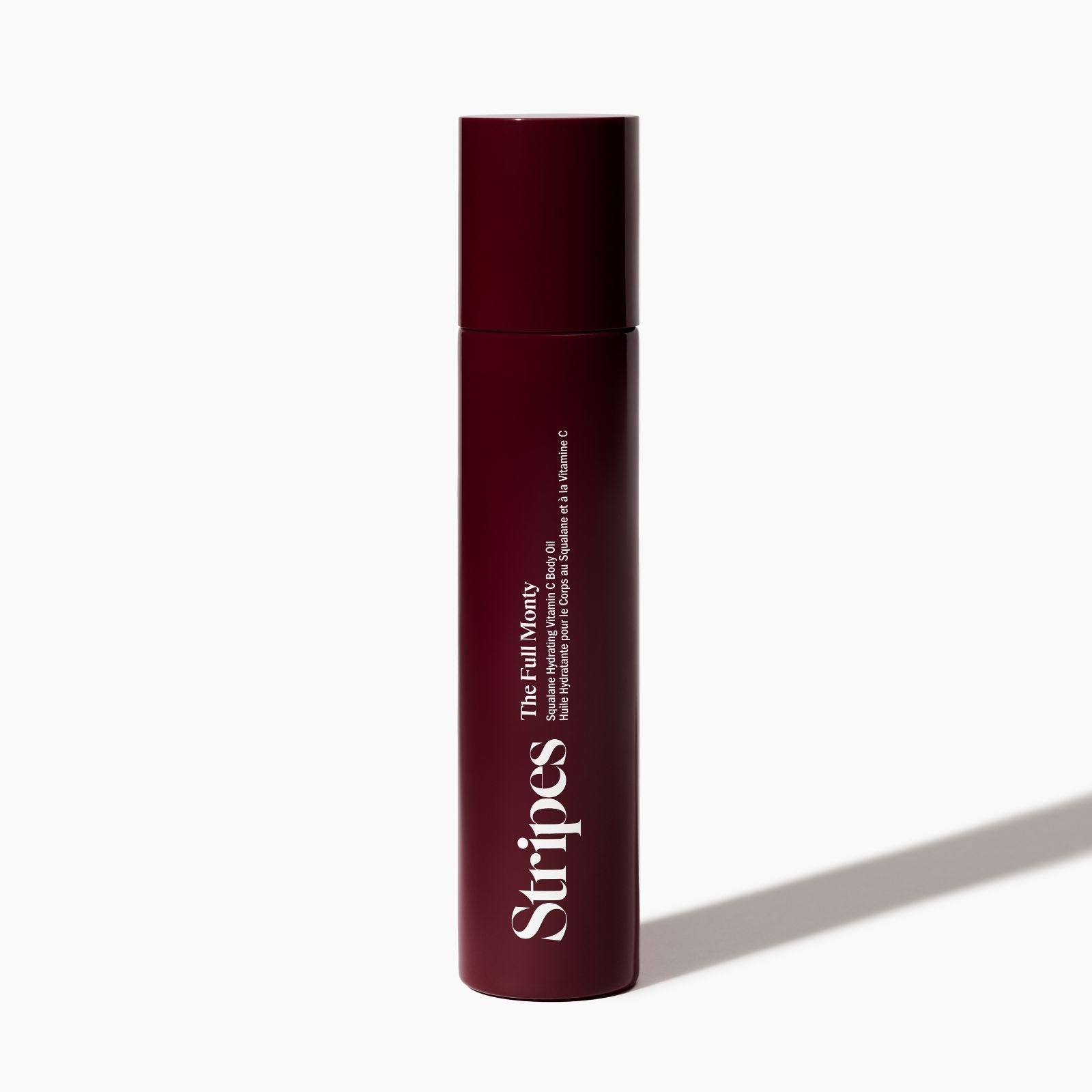 Stripes Full Monty bottle with 'Stripes' branding on a white background